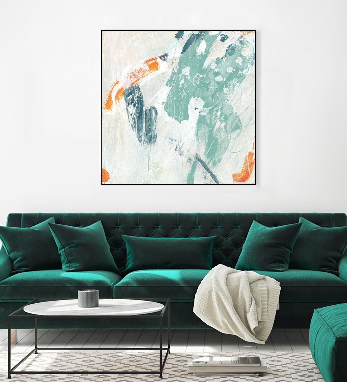 Current Synergy I by June Erica Vess on GIANT ART - green abstract