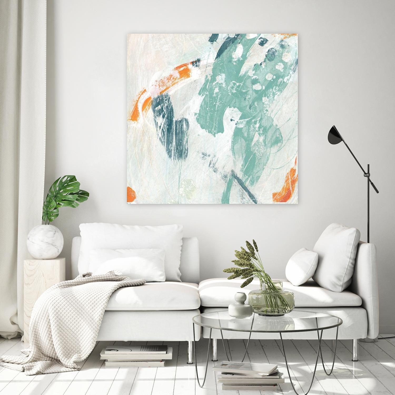 Current Synergy I by June Erica Vess on GIANT ART - green abstract