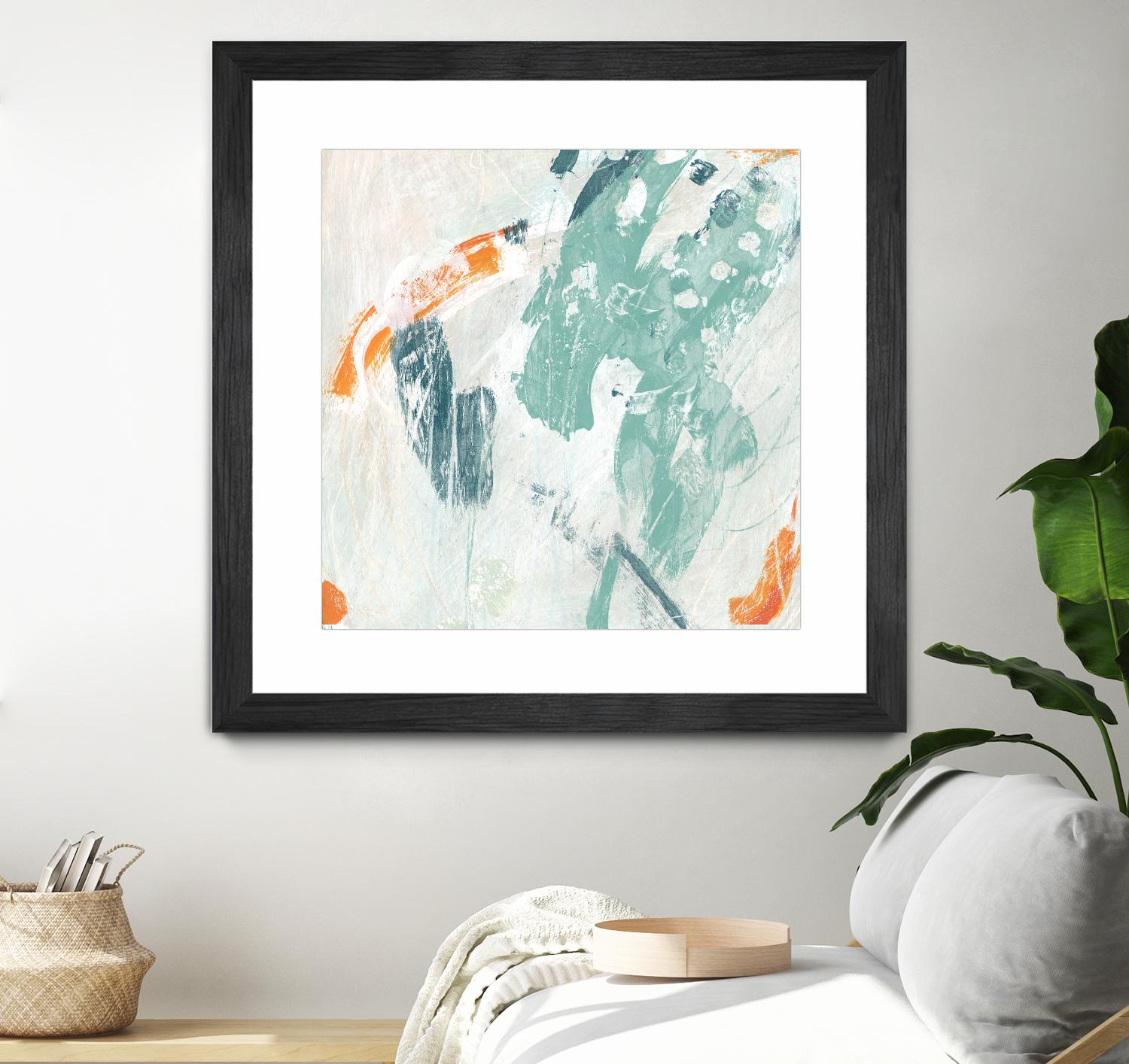 Current Synergy I by June Erica Vess on GIANT ART - green abstract