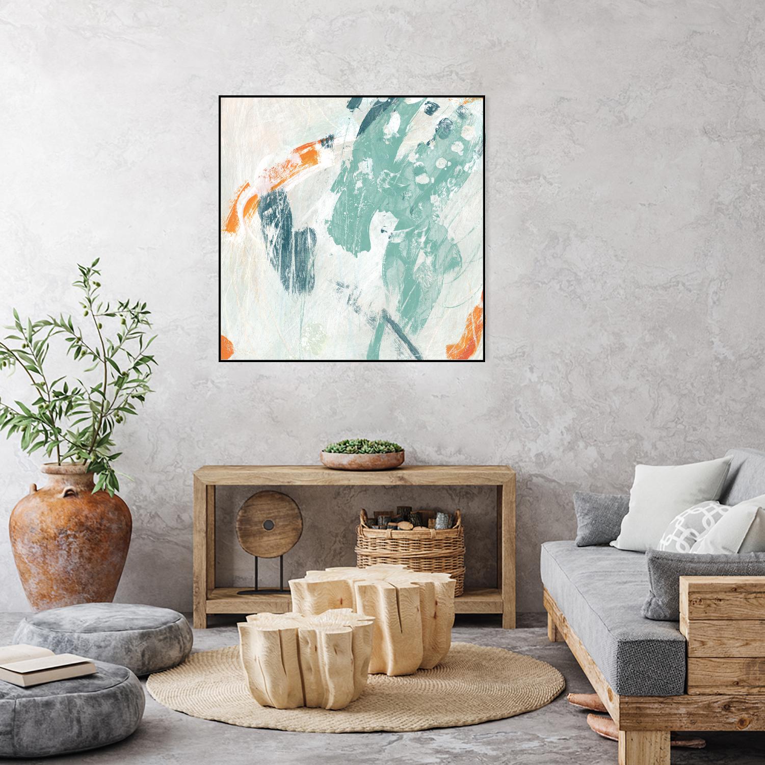 Current Synergy I by June Erica Vess on GIANT ART - green abstract