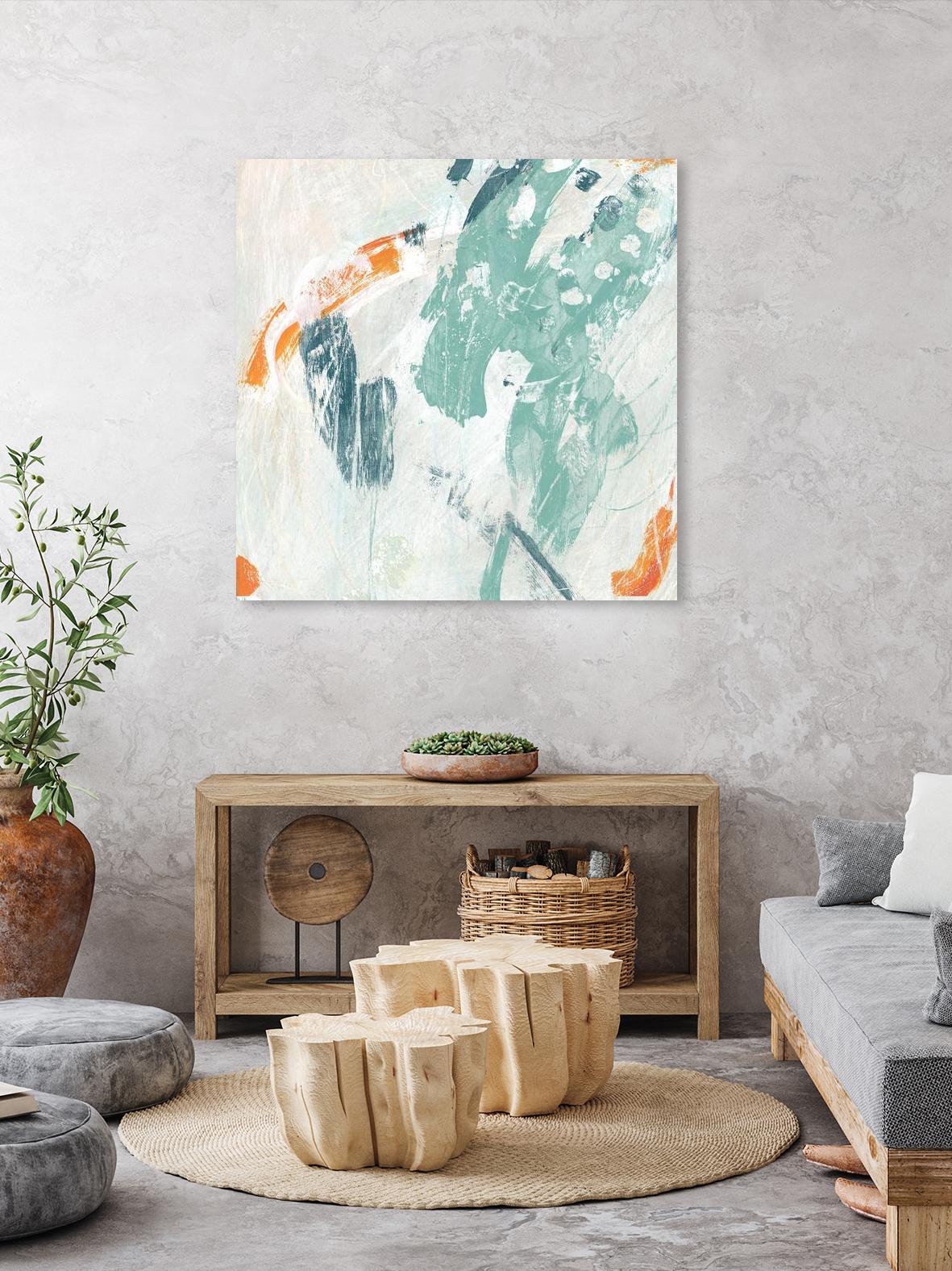 Current Synergy I by June Erica Vess on GIANT ART - green abstract