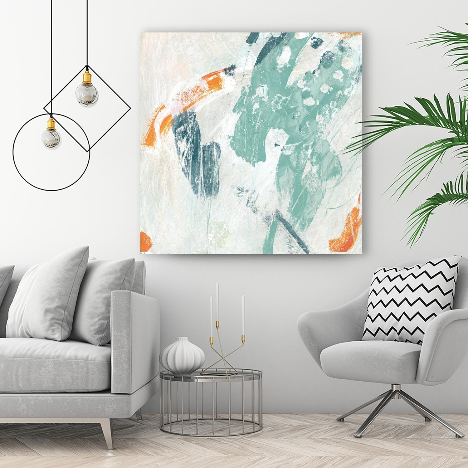 Current Synergy I by June Erica Vess on GIANT ART - green abstract