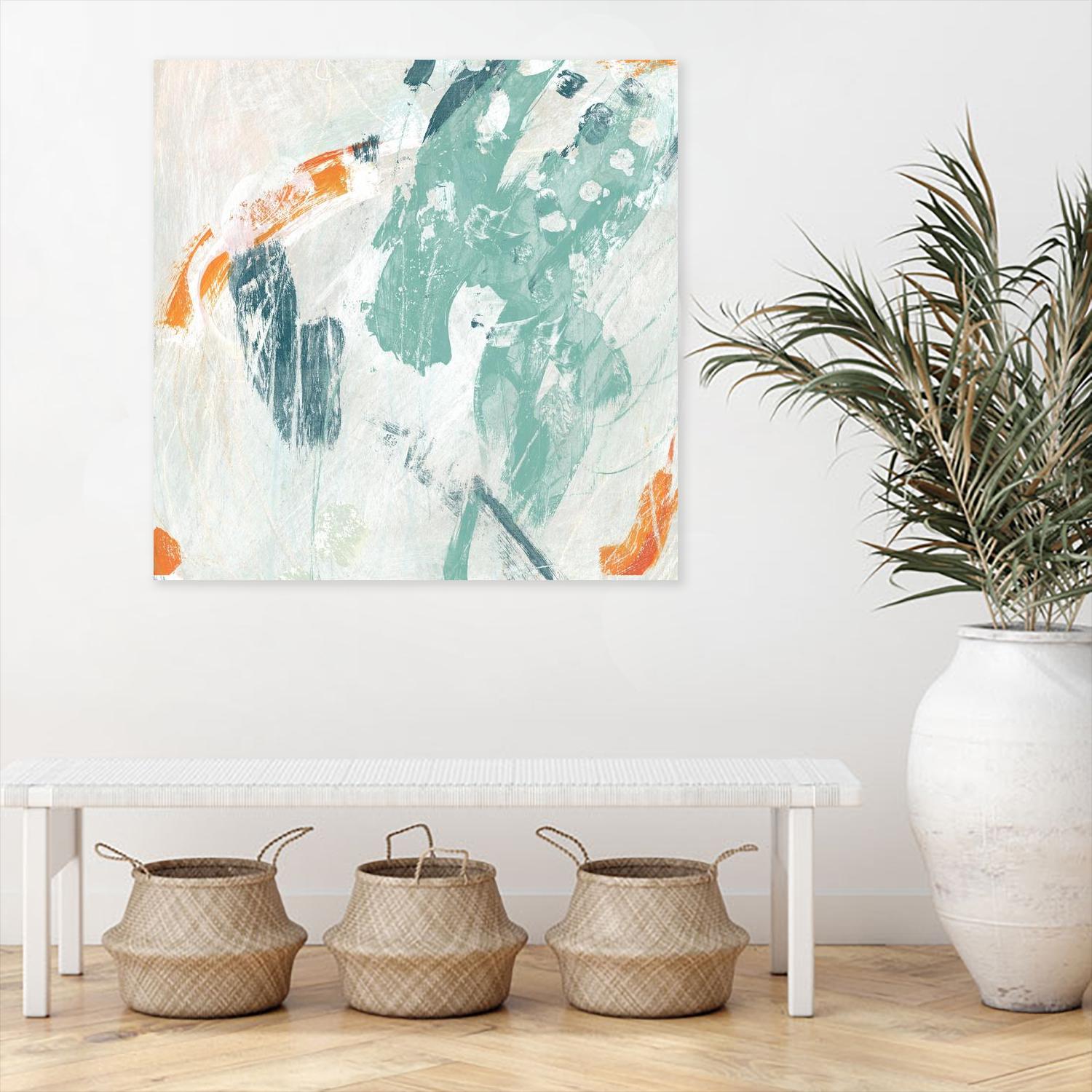 Current Synergy I by June Erica Vess on GIANT ART - green abstract