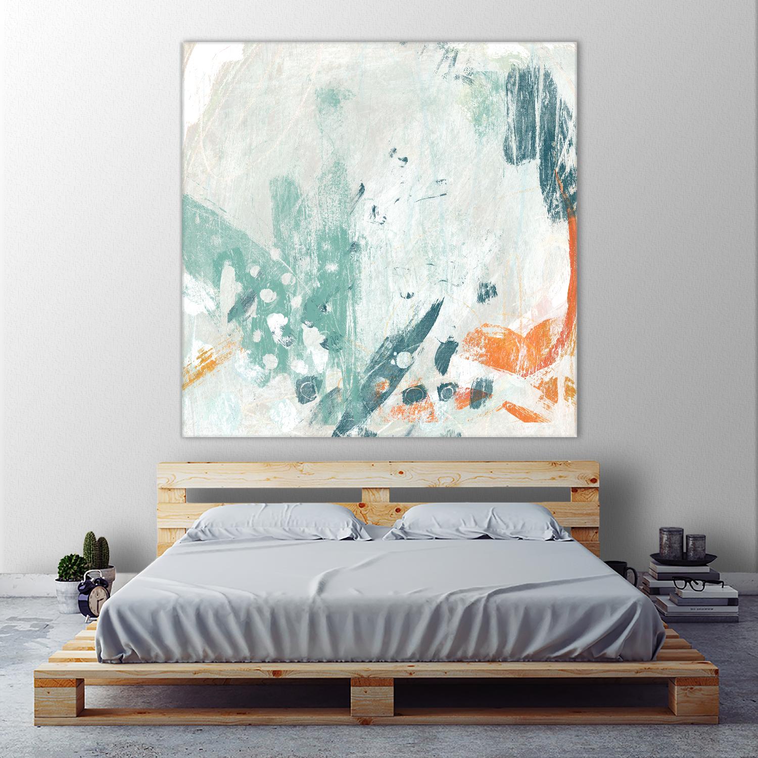 Current Synergy II by June Erica Vess on GIANT ART - green abstract