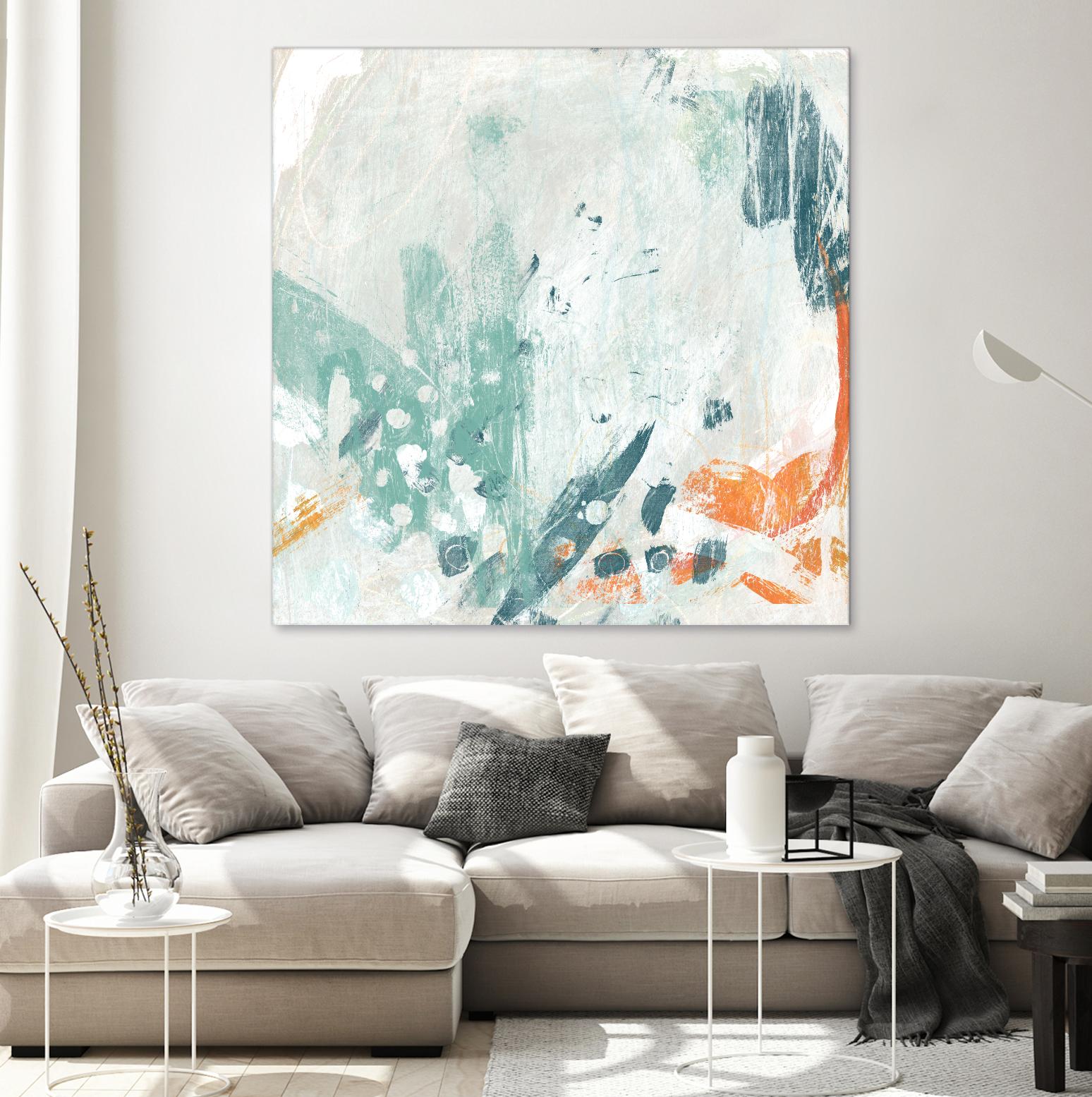 Current Synergy II by June Erica Vess on GIANT ART - green abstract