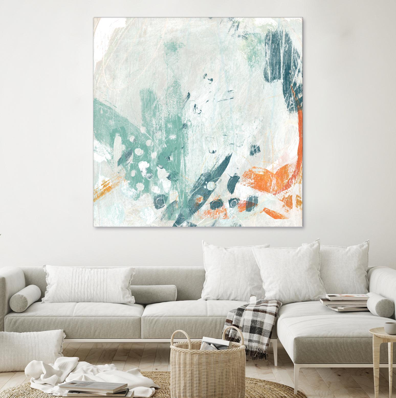 Current Synergy II by June Erica Vess on GIANT ART - green abstract