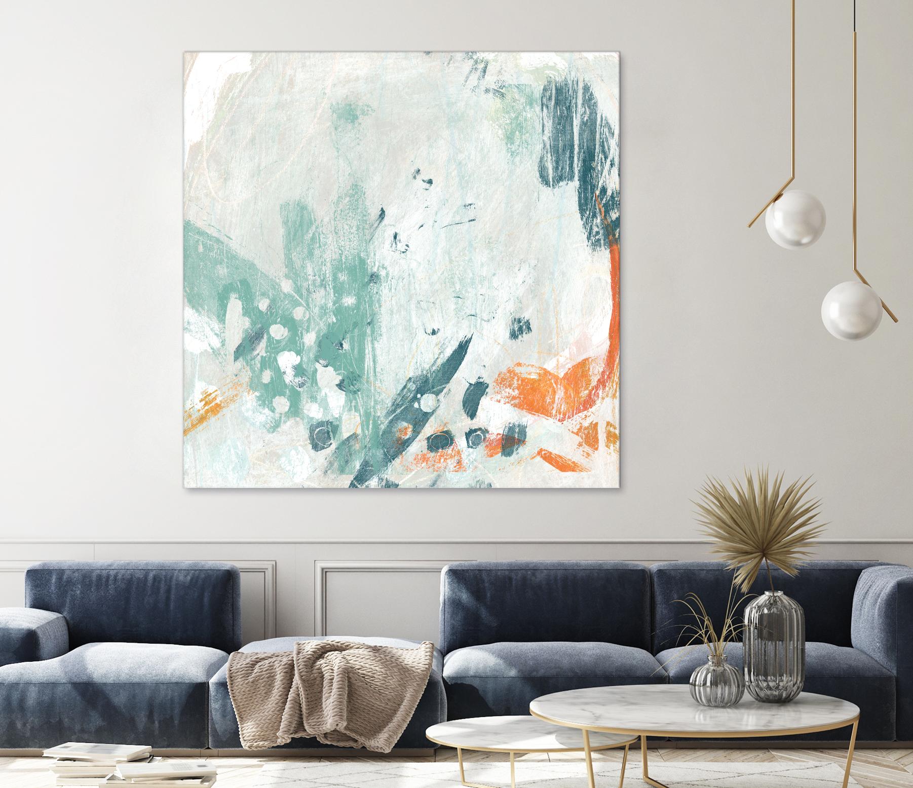 Current Synergy II by June Erica Vess on GIANT ART - green abstract