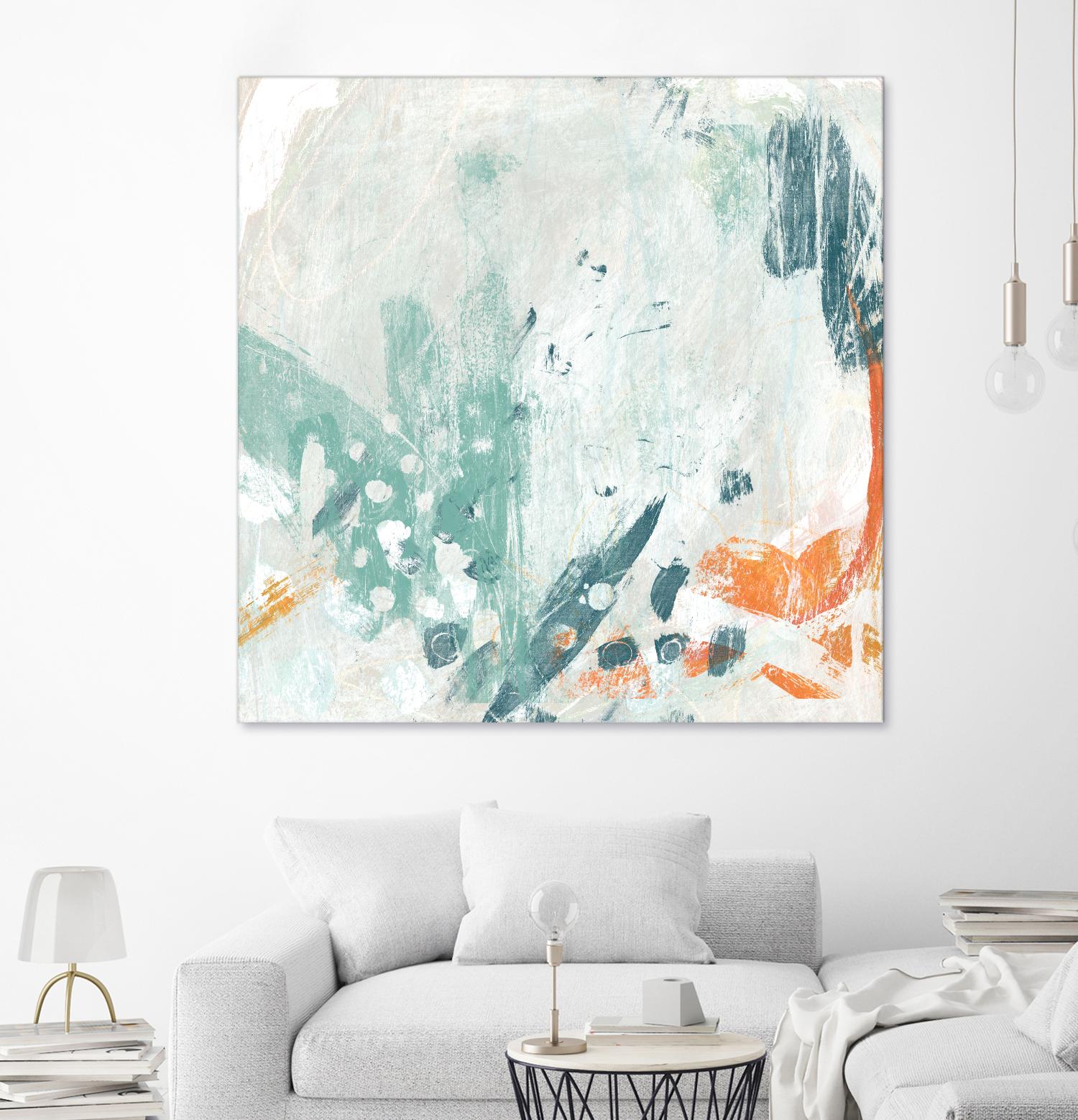 Current Synergy II by June Erica Vess on GIANT ART - green abstract