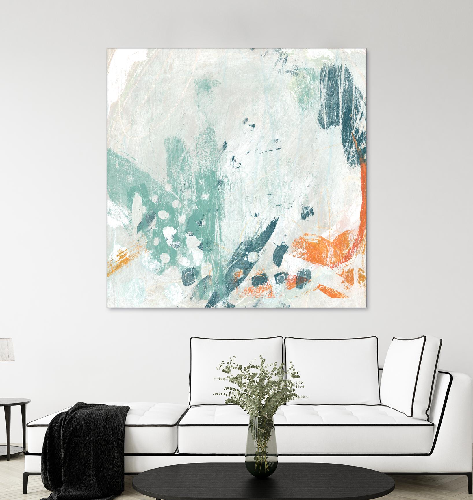 Current Synergy II by June Erica Vess on GIANT ART - green abstract