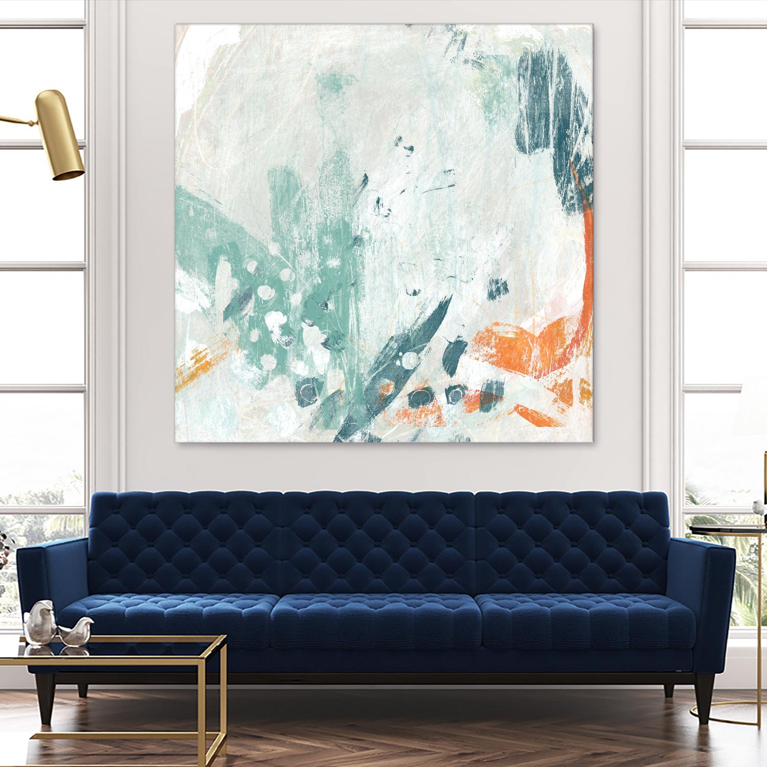 Current Synergy II by June Erica Vess on GIANT ART - green abstract