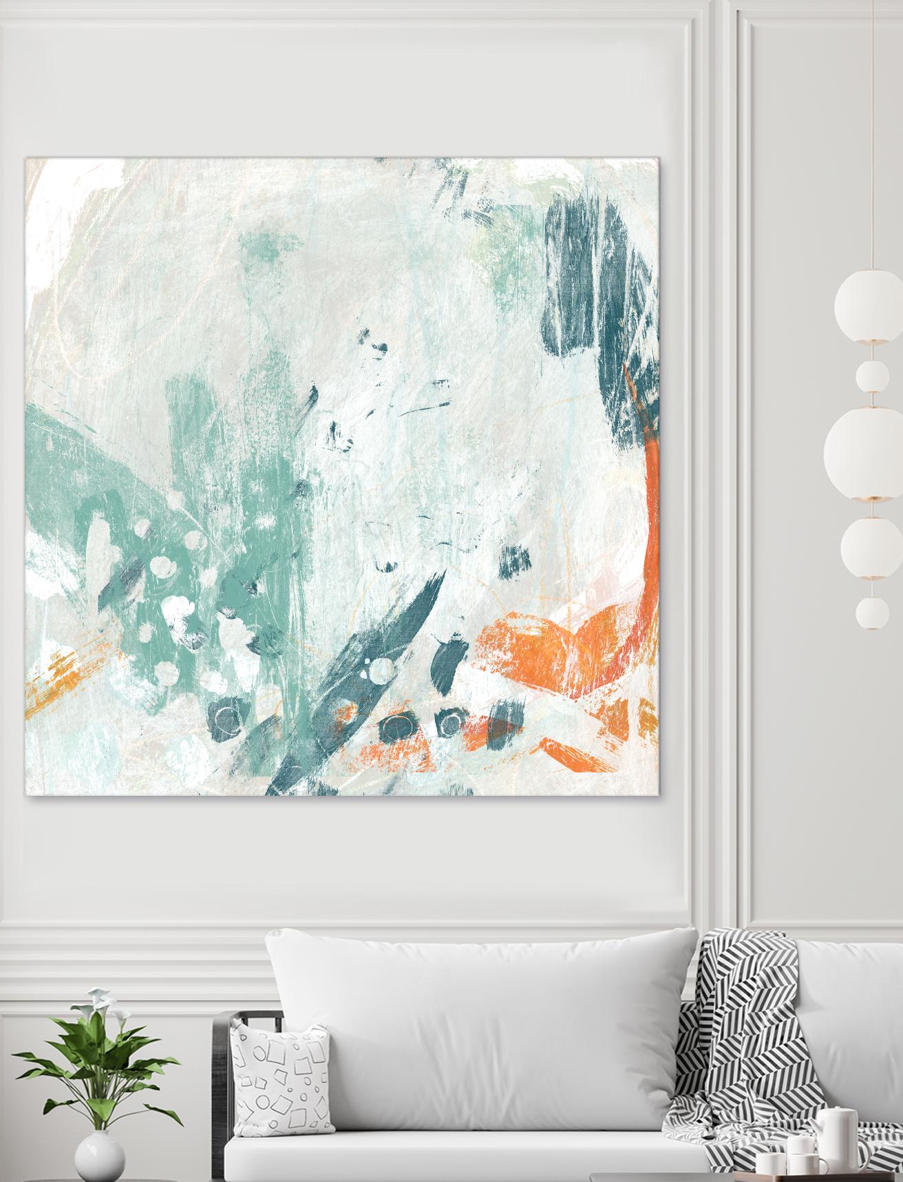 Current Synergy II by June Erica Vess on GIANT ART - green abstract