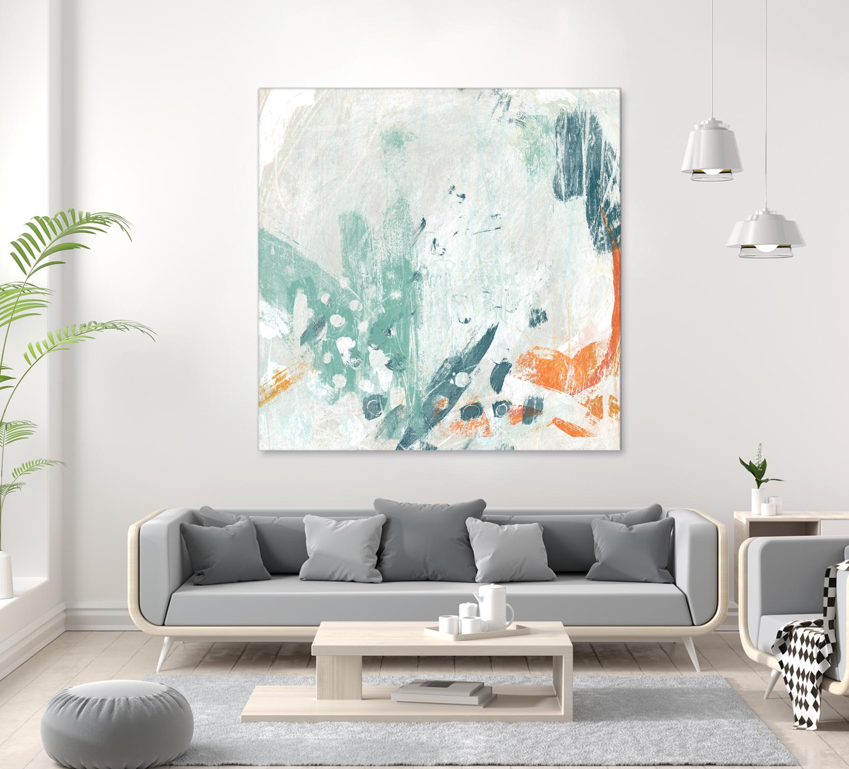 Current Synergy II by June Erica Vess on GIANT ART - green abstract