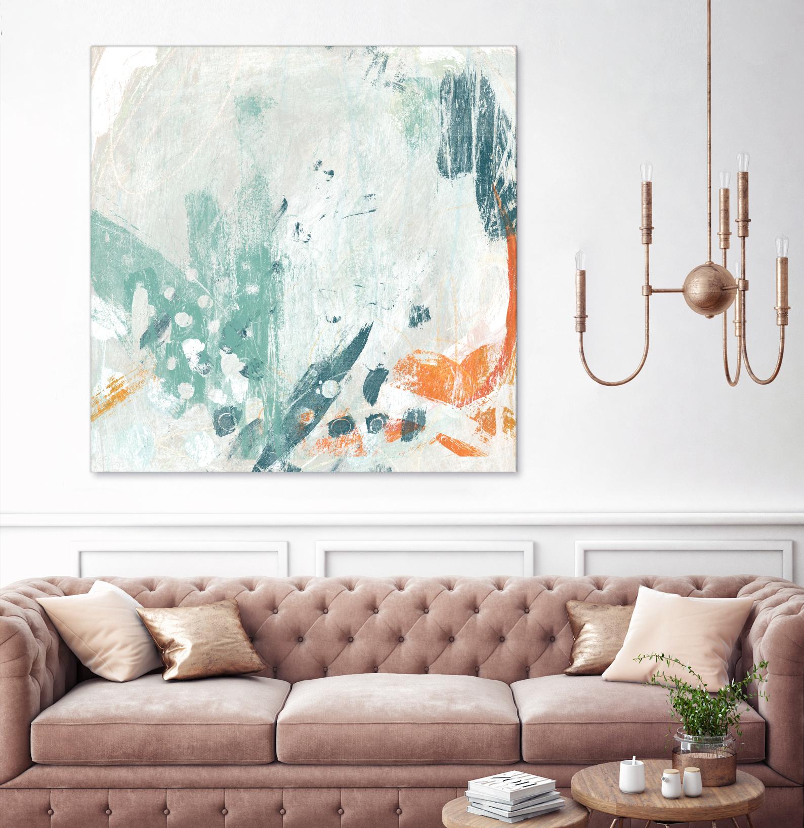 Current Synergy II by June Erica Vess on GIANT ART - green abstract