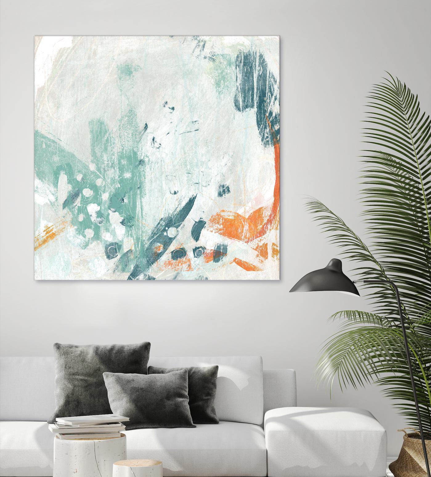 Current Synergy II by June Erica Vess on GIANT ART - green abstract