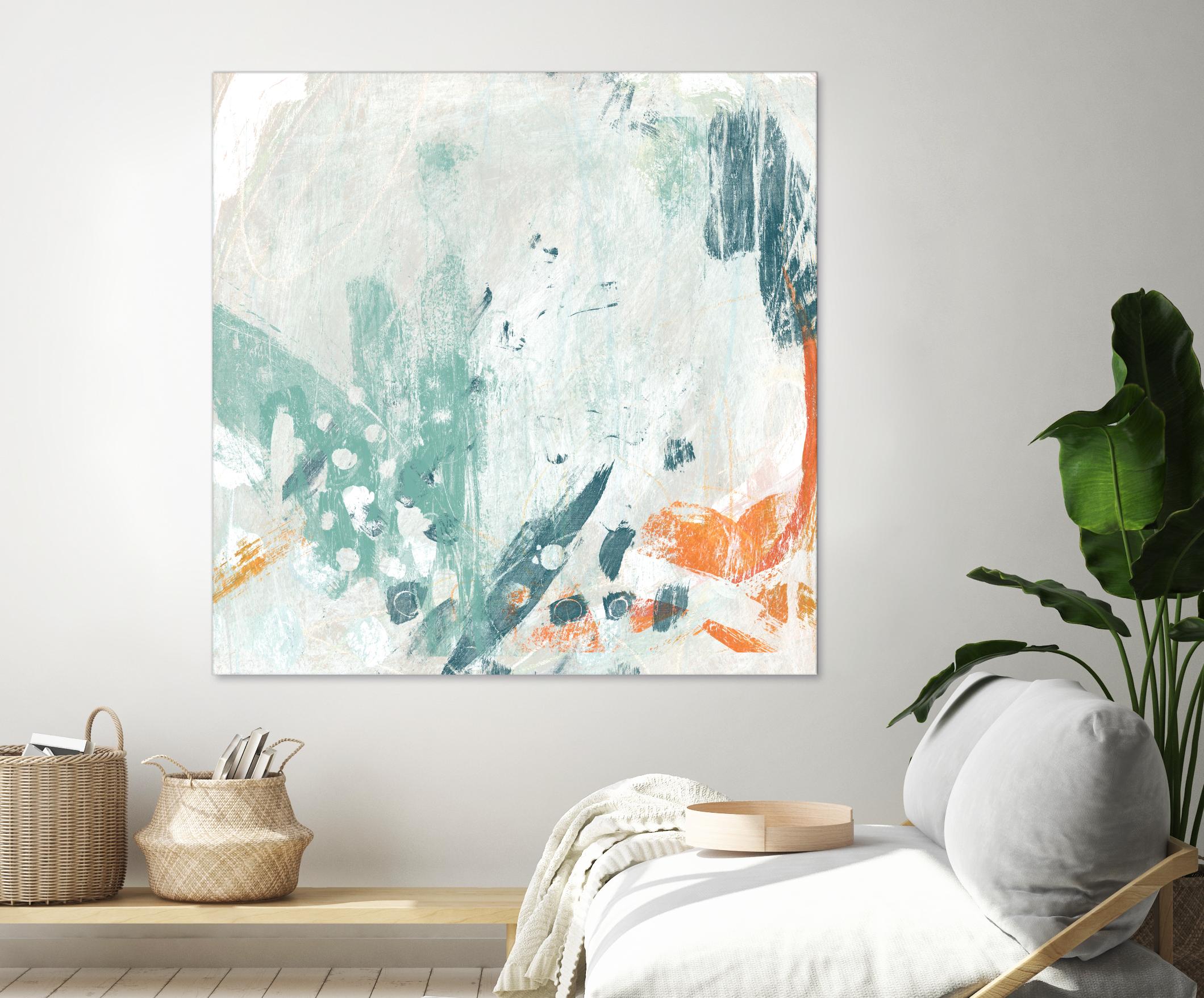 Current Synergy II by June Erica Vess on GIANT ART - green abstract