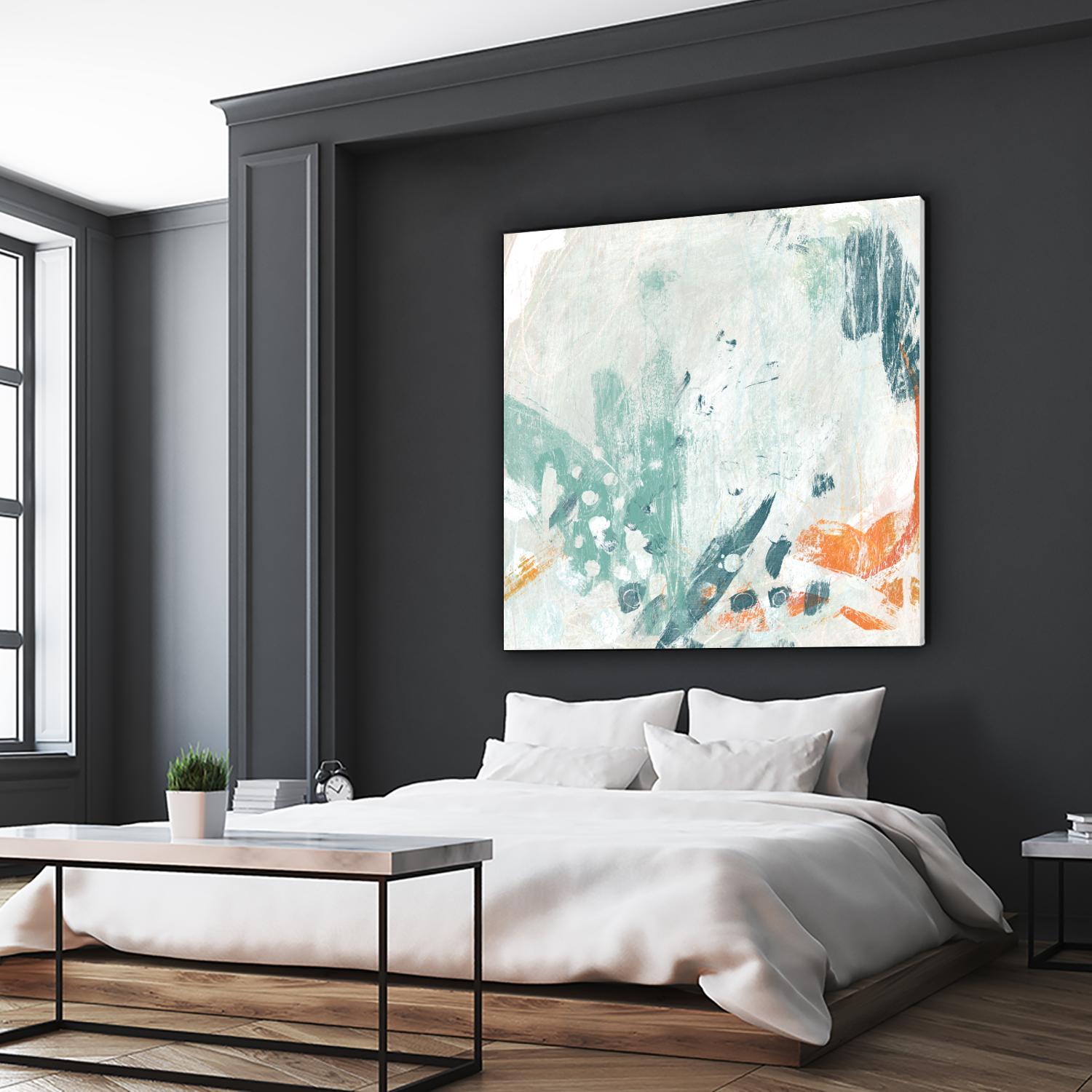 Current Synergy II by June Erica Vess on GIANT ART - green abstract