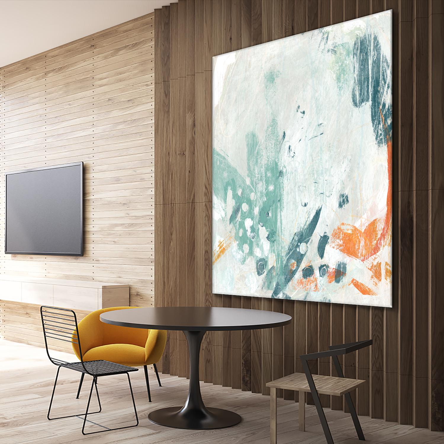 Current Synergy II by June Erica Vess on GIANT ART - green abstract