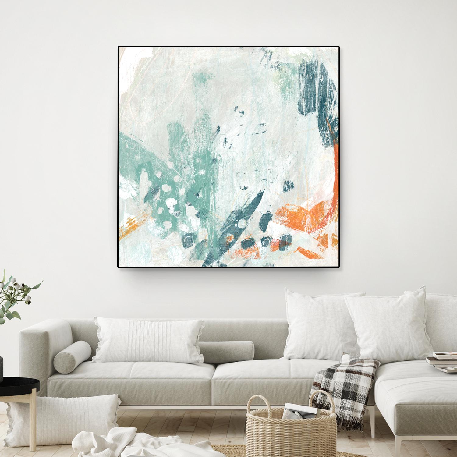 Current Synergy II by June Erica Vess on GIANT ART - green abstract