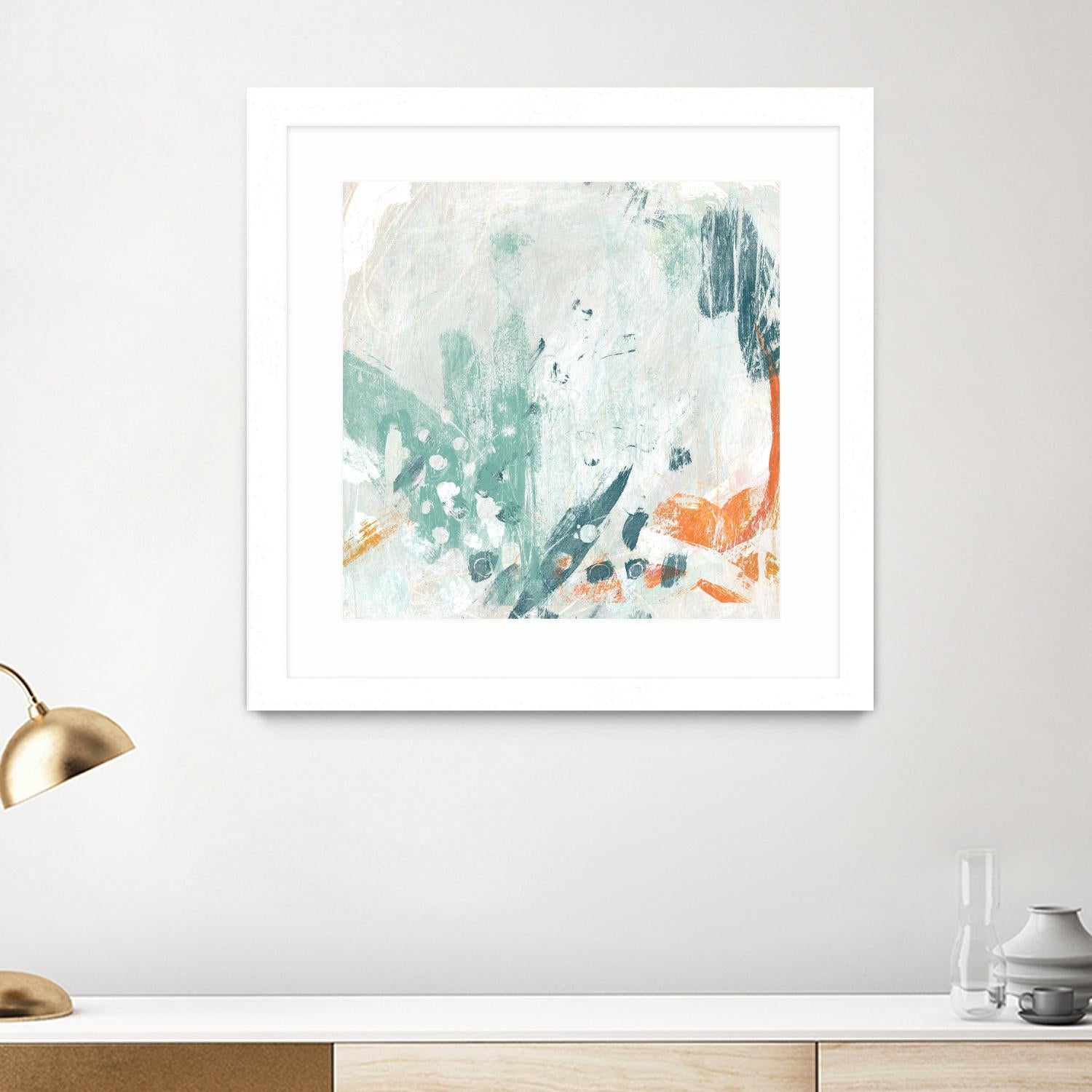 Current Synergy II by June Erica Vess on GIANT ART - green abstract