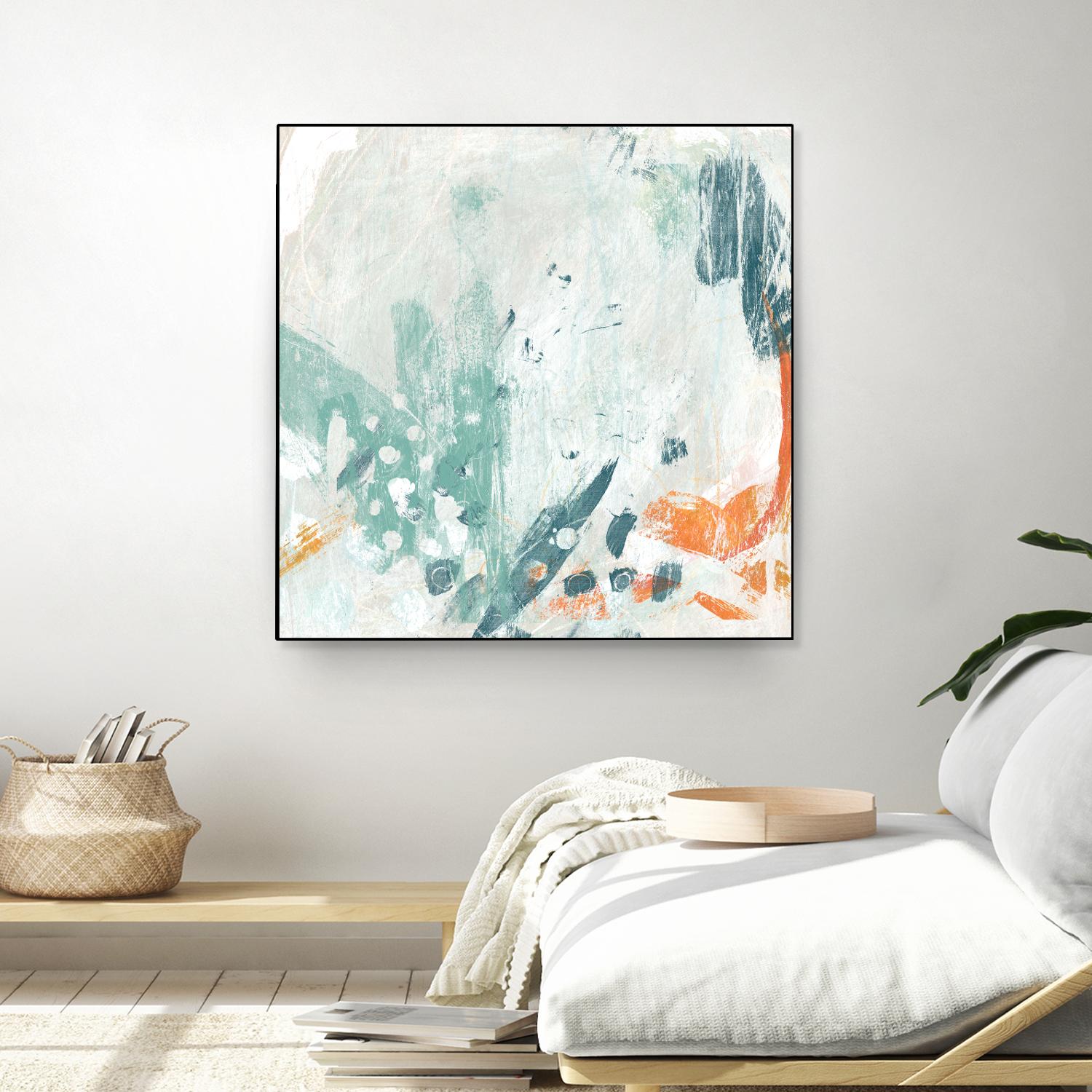 Current Synergy II by June Erica Vess on GIANT ART - green abstract