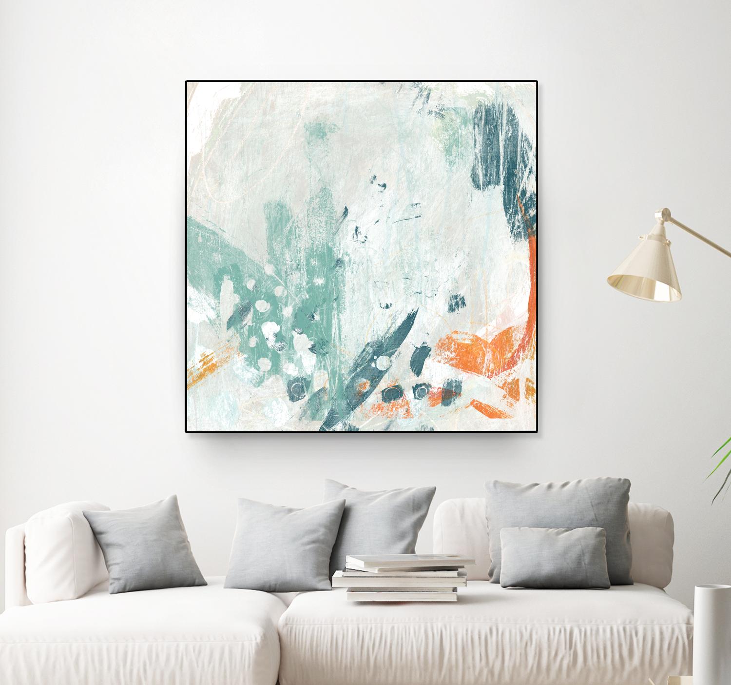 Current Synergy II by June Erica Vess on GIANT ART - green abstract