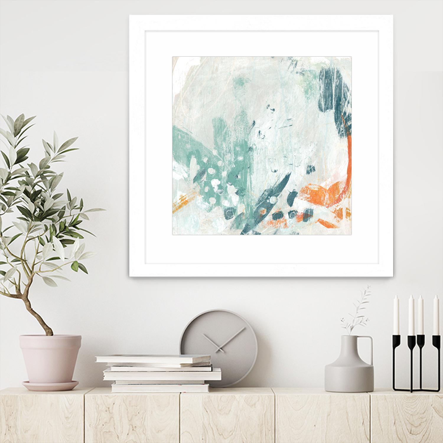 Current Synergy II by June Erica Vess on GIANT ART - green abstract