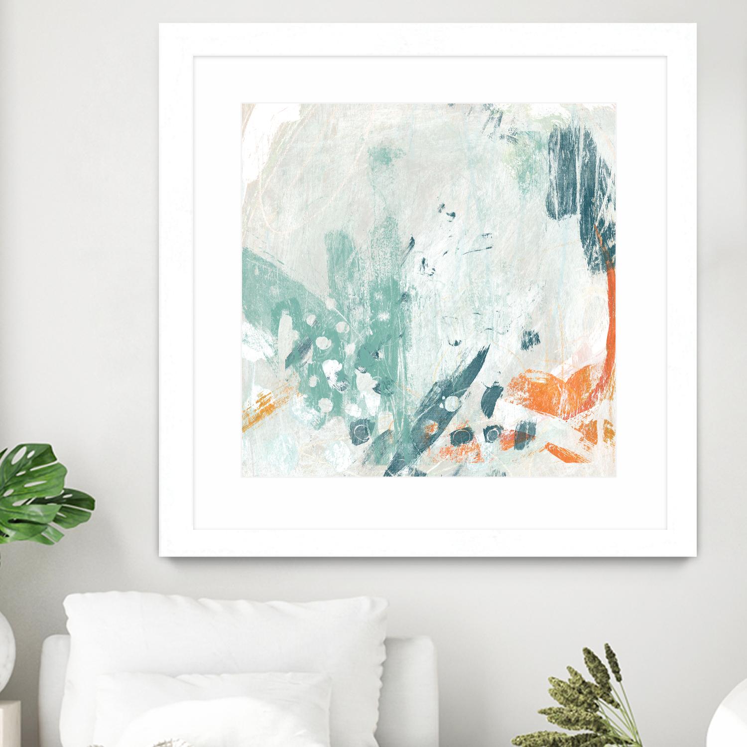 Current Synergy II by June Erica Vess on GIANT ART - green abstract