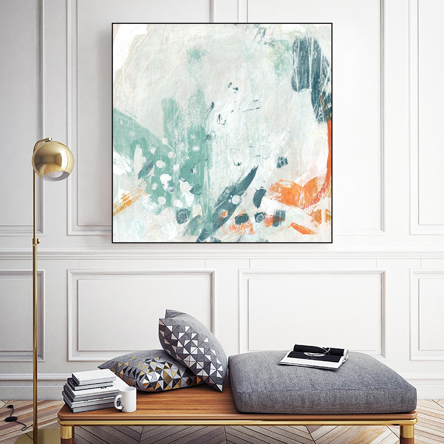 Current Synergy II by June Erica Vess on GIANT ART - green abstract