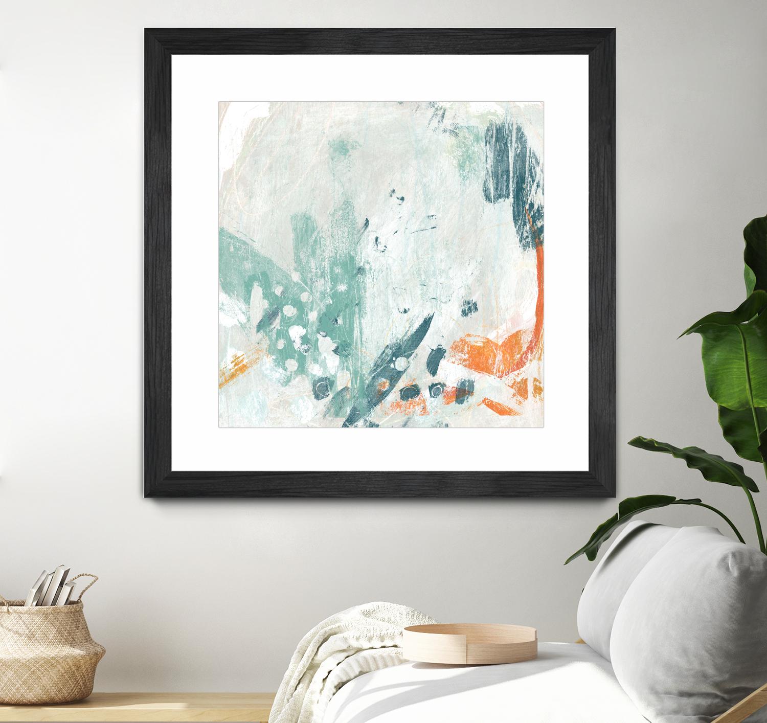 Current Synergy II by June Erica Vess on GIANT ART - green abstract