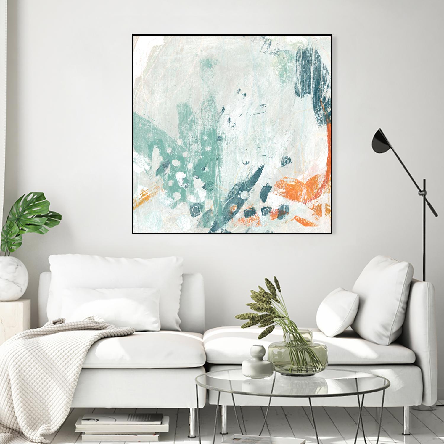 Current Synergy II by June Erica Vess on GIANT ART - green abstract