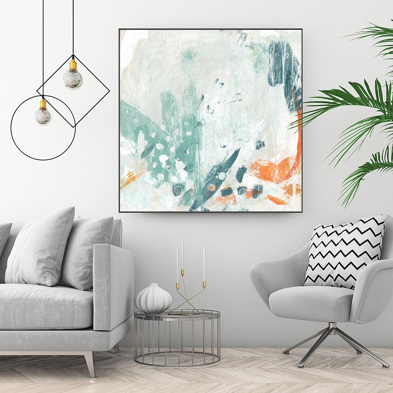 Current Synergy II by June Erica Vess on GIANT ART - green abstract