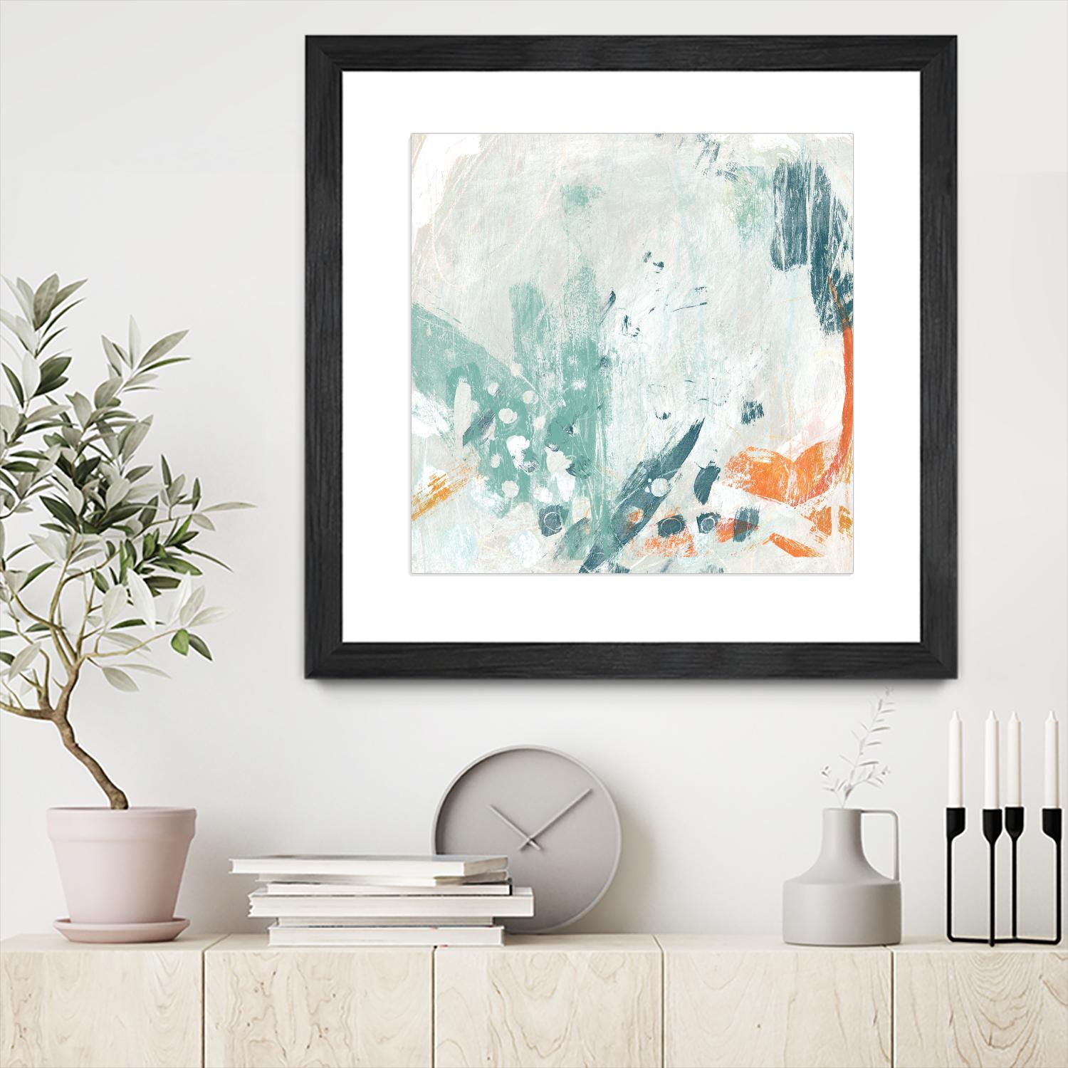 Current Synergy II by June Erica Vess on GIANT ART - green abstract