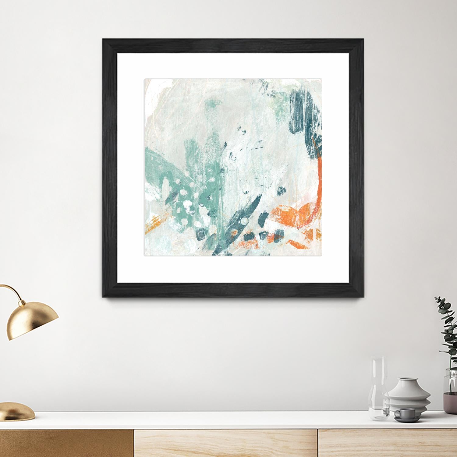 Current Synergy II by June Erica Vess on GIANT ART - green abstract