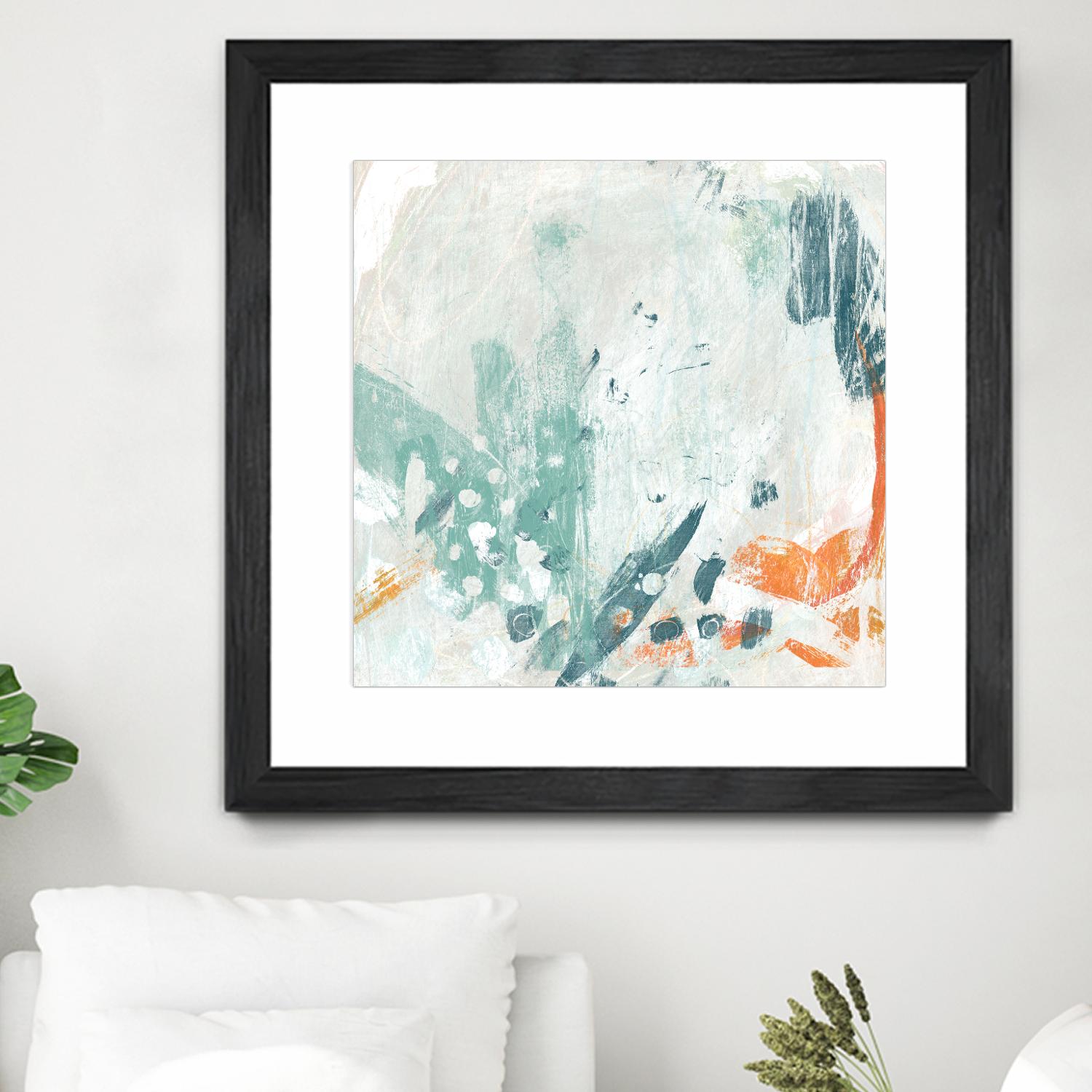 Current Synergy II by June Erica Vess on GIANT ART - green abstract