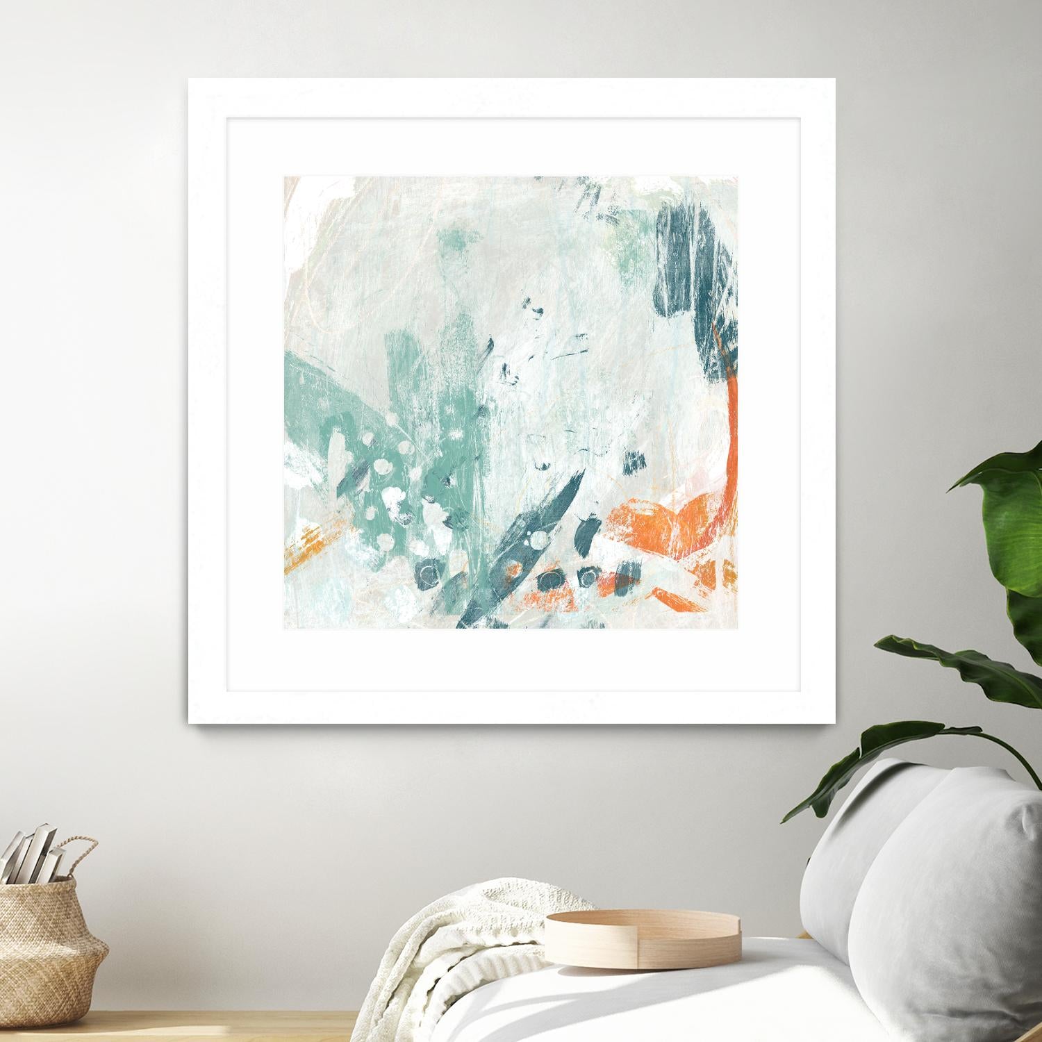 Current Synergy II by June Erica Vess on GIANT ART - green abstract