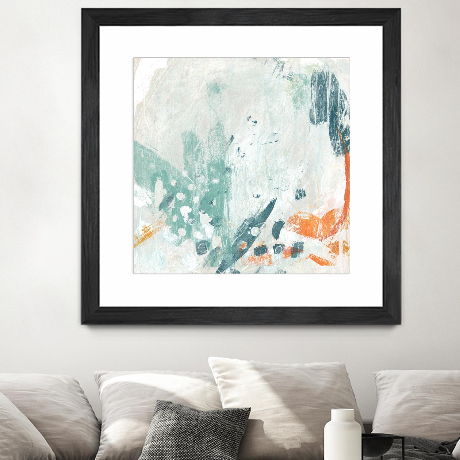 Current Synergy II by June Erica Vess on GIANT ART - green abstract