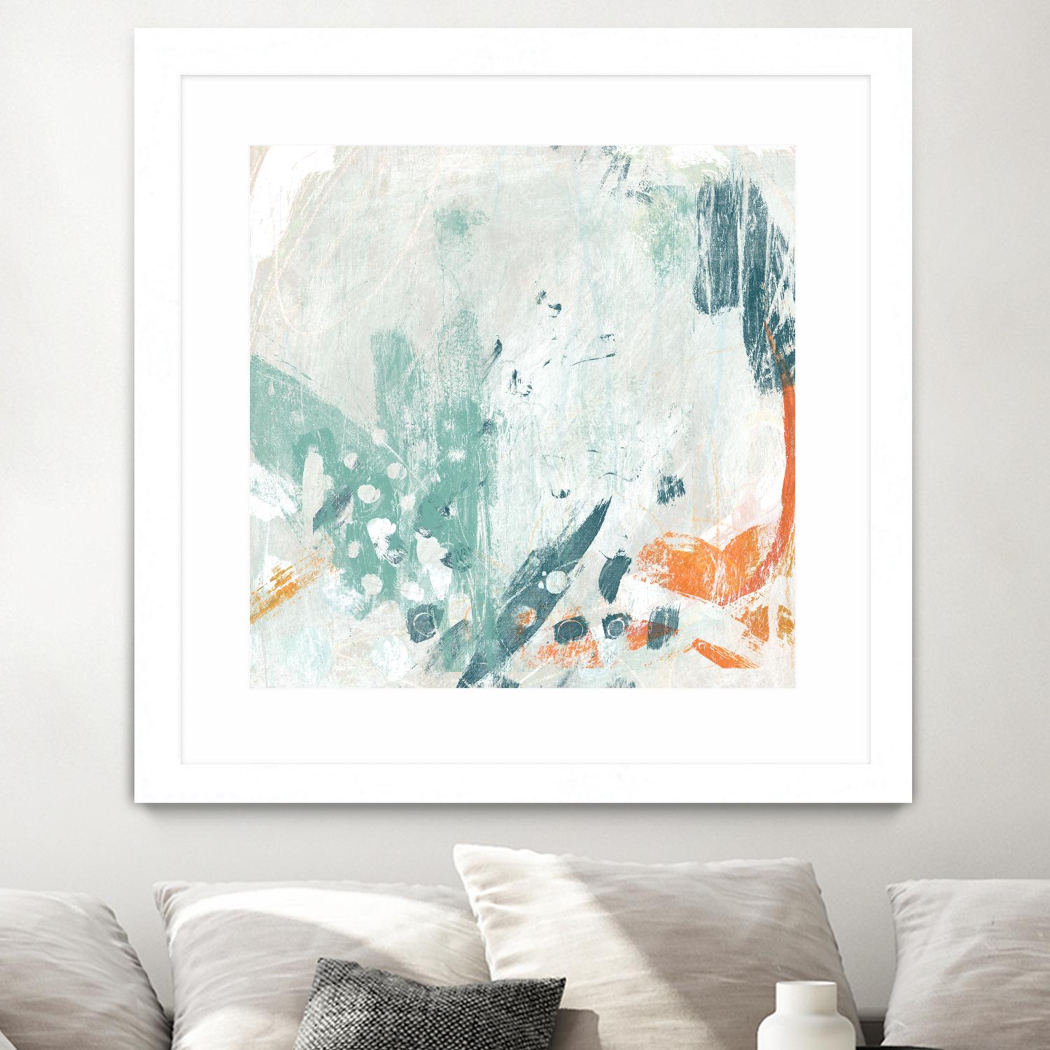 Current Synergy II by June Erica Vess on GIANT ART - green abstract