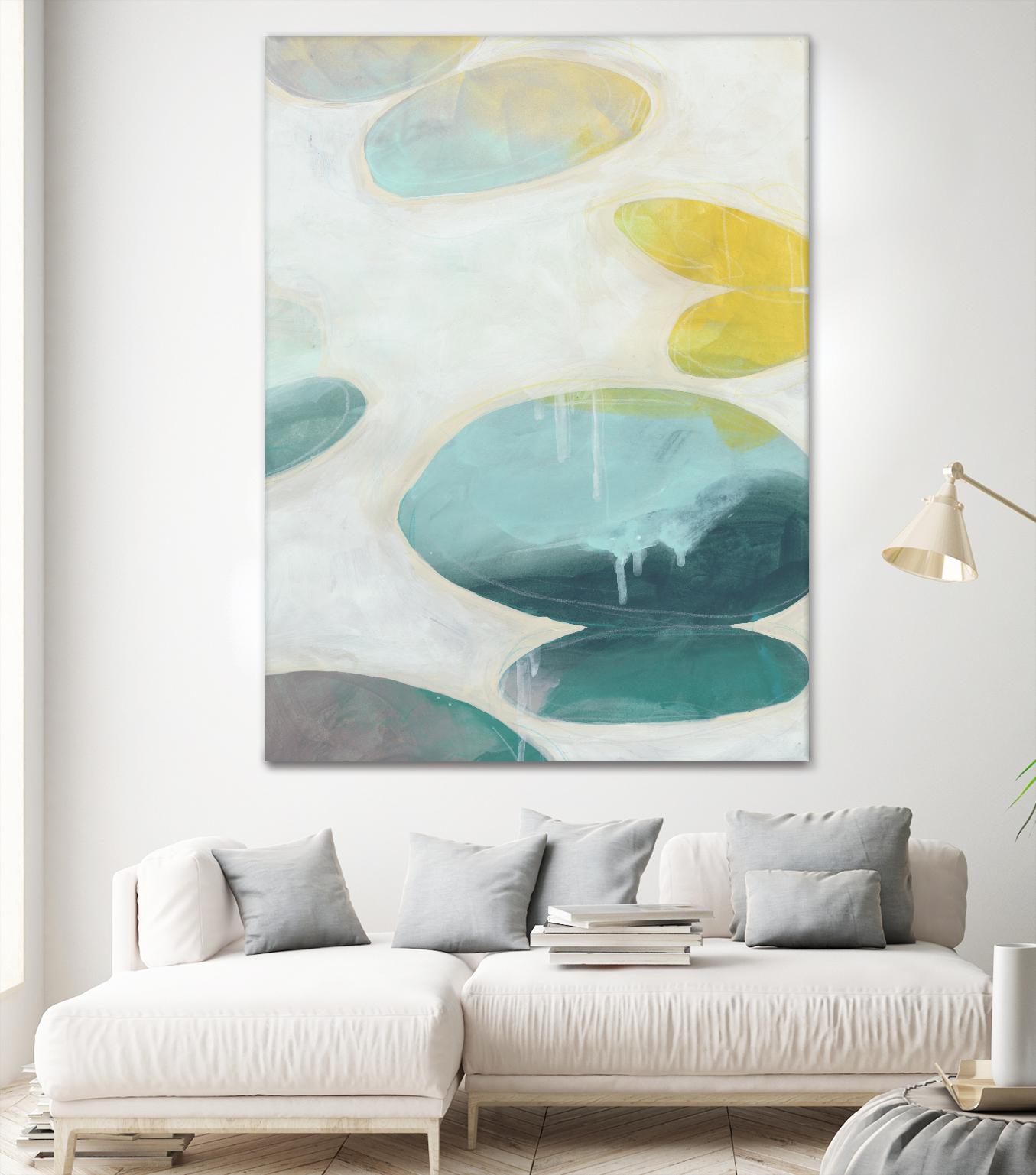 Stacking Stones I by June Erica Vess on GIANT ART - blue abstract