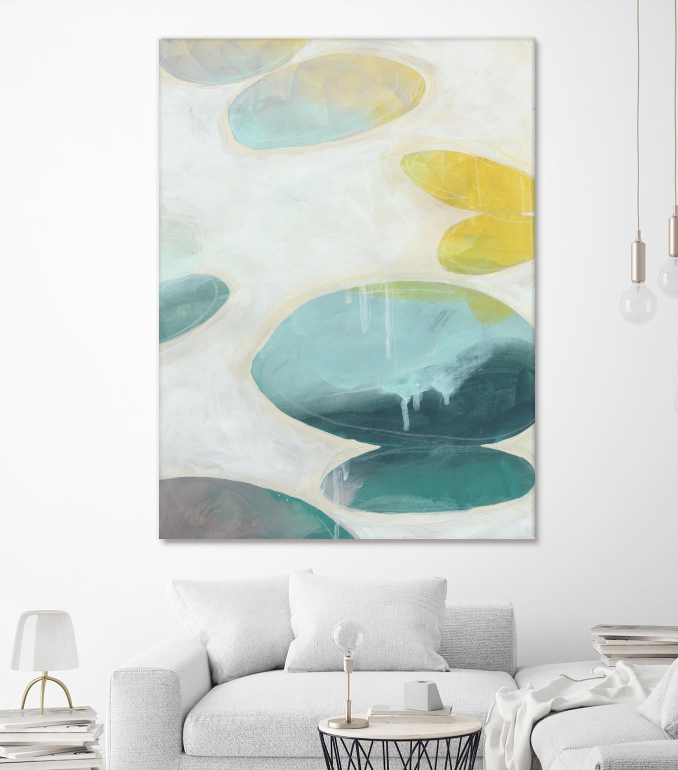 Stacking Stones I by June Erica Vess on GIANT ART - blue abstract