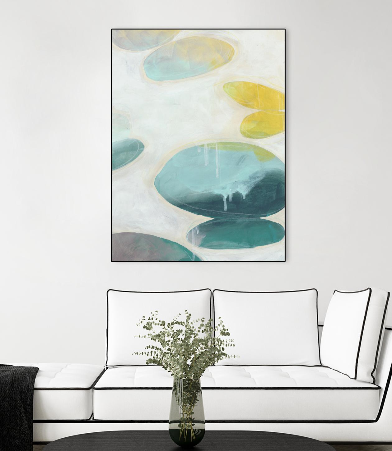 Stacking Stones I by June Erica Vess on GIANT ART - blue abstract