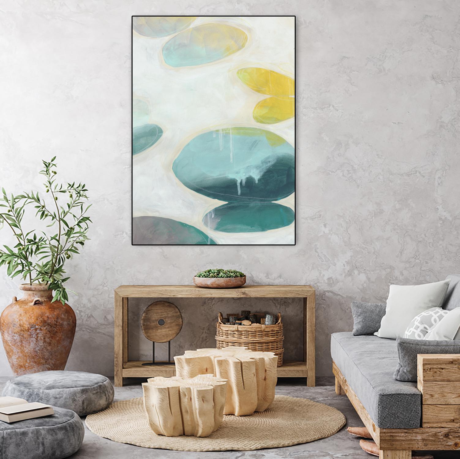 Stacking Stones I by June Erica Vess on GIANT ART - blue abstract