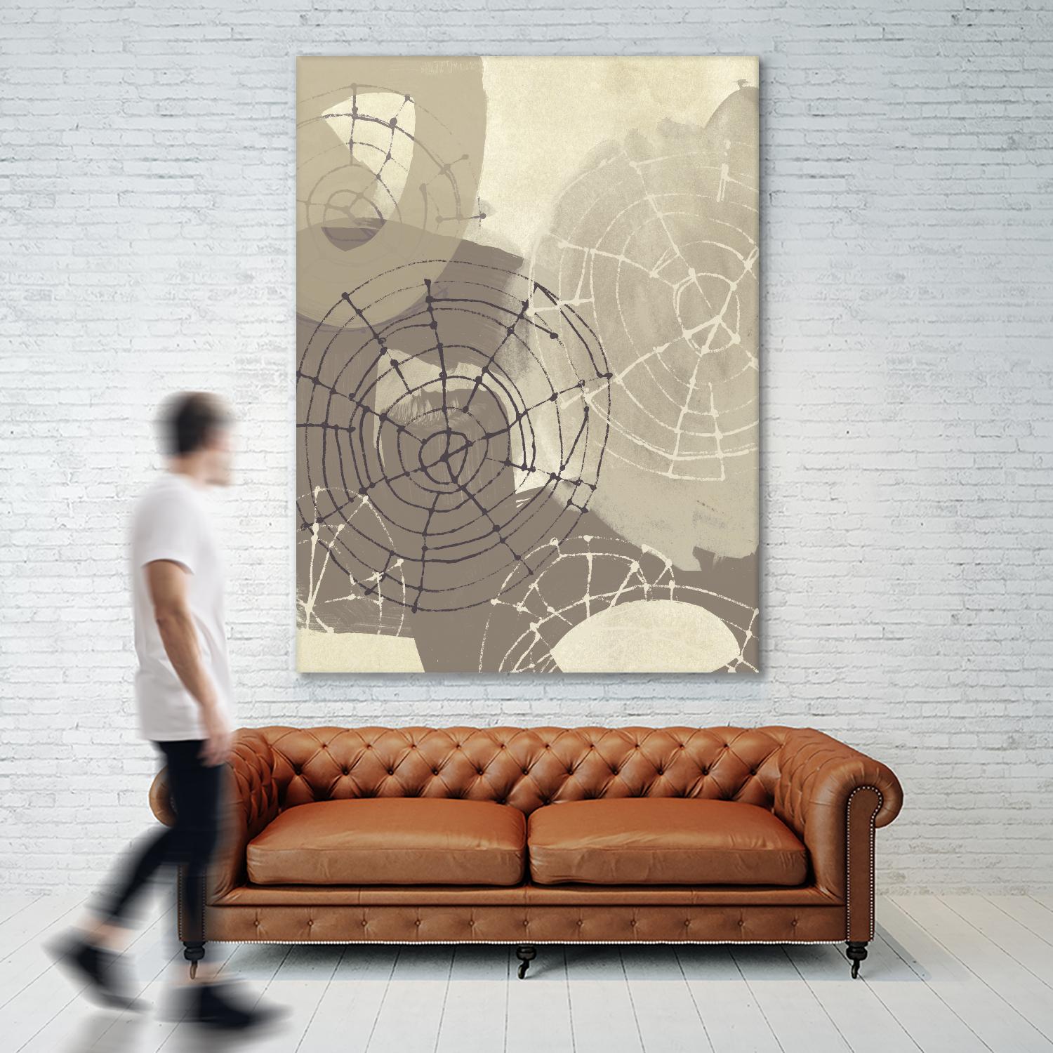 Spiral Gesture II by June Erica Vess on GIANT ART - brown abstract