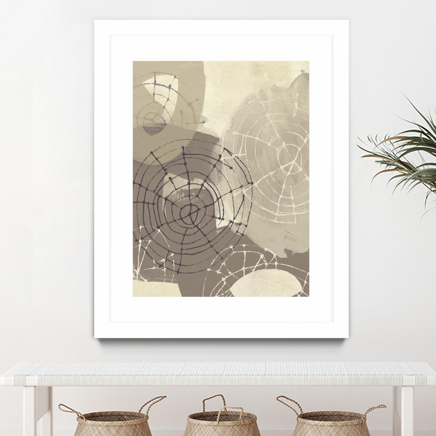 Spiral Gesture II by June Erica Vess on GIANT ART - brown abstract