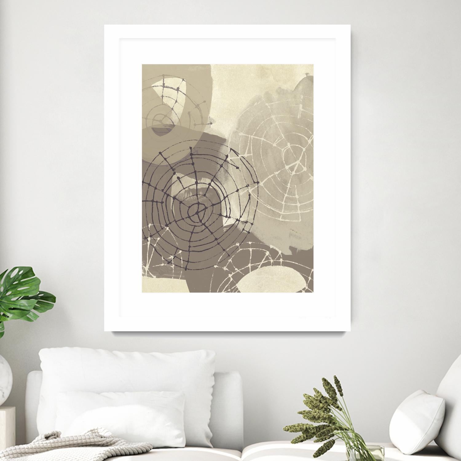 Spiral Gesture II by June Erica Vess on GIANT ART - brown abstract