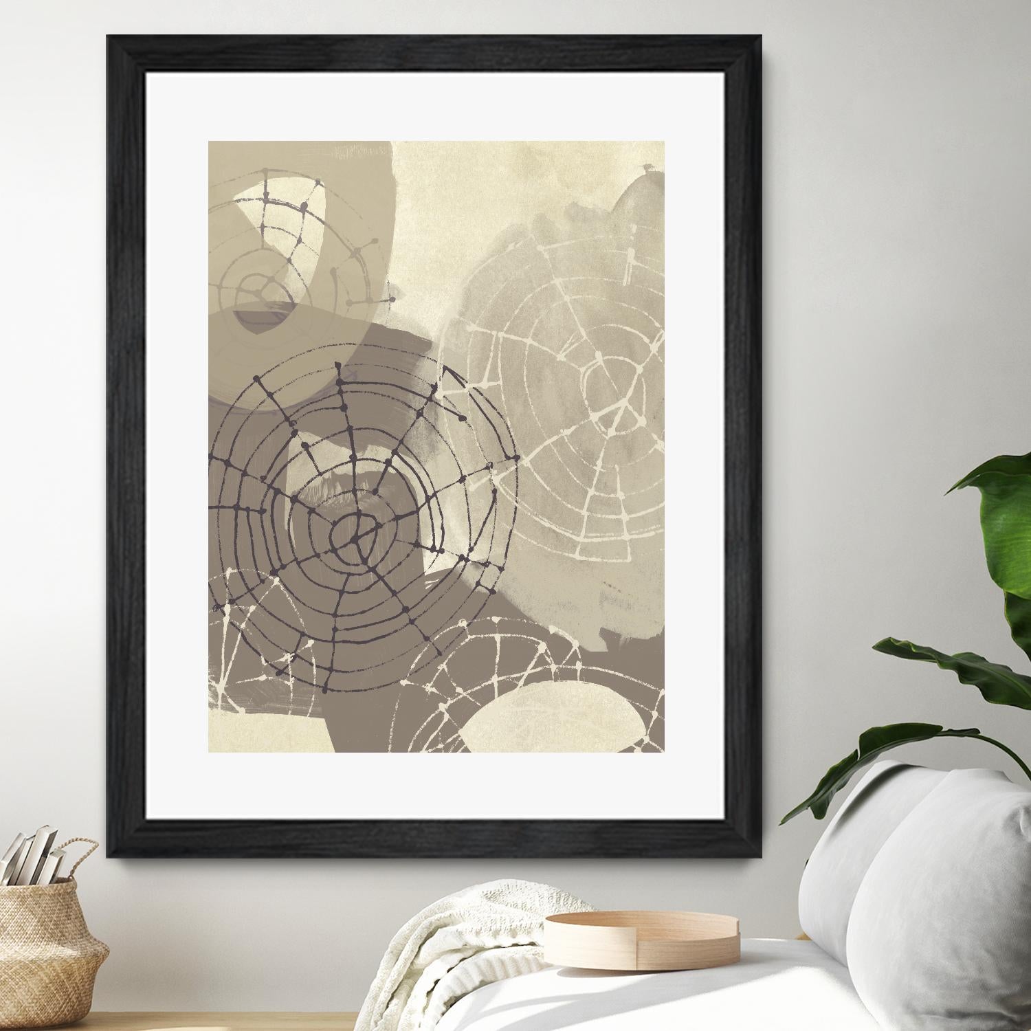 Spiral Gesture II by June Erica Vess on GIANT ART - brown abstract