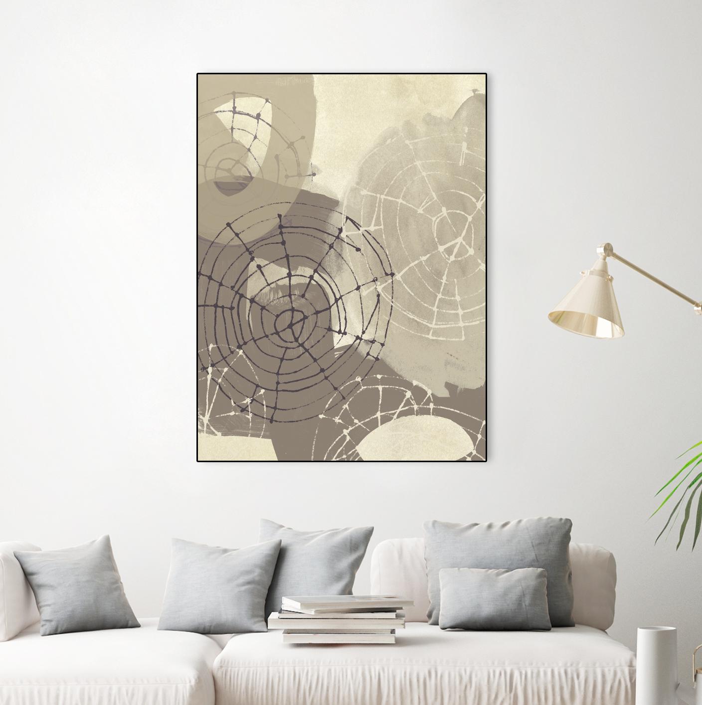 Spiral Gesture II by June Erica Vess on GIANT ART - brown abstract