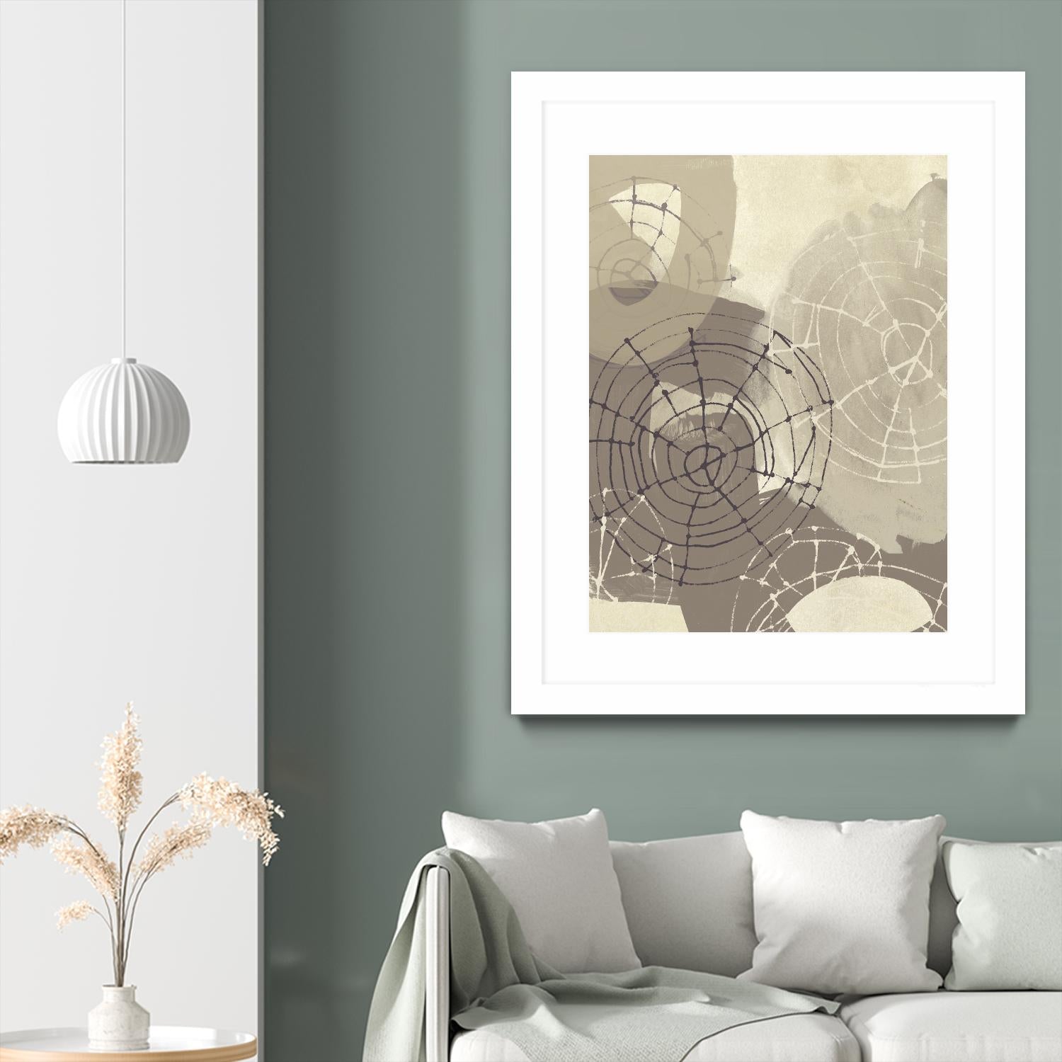 Spiral Gesture II by June Erica Vess on GIANT ART - brown abstract