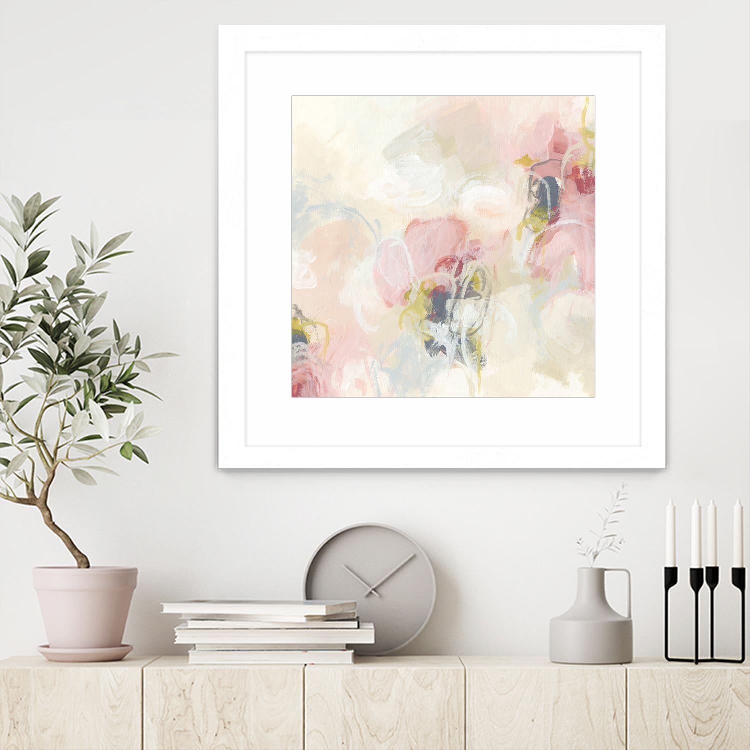 Cherry Blossom II by June Erica Vess on GIANT ART - pink abstract