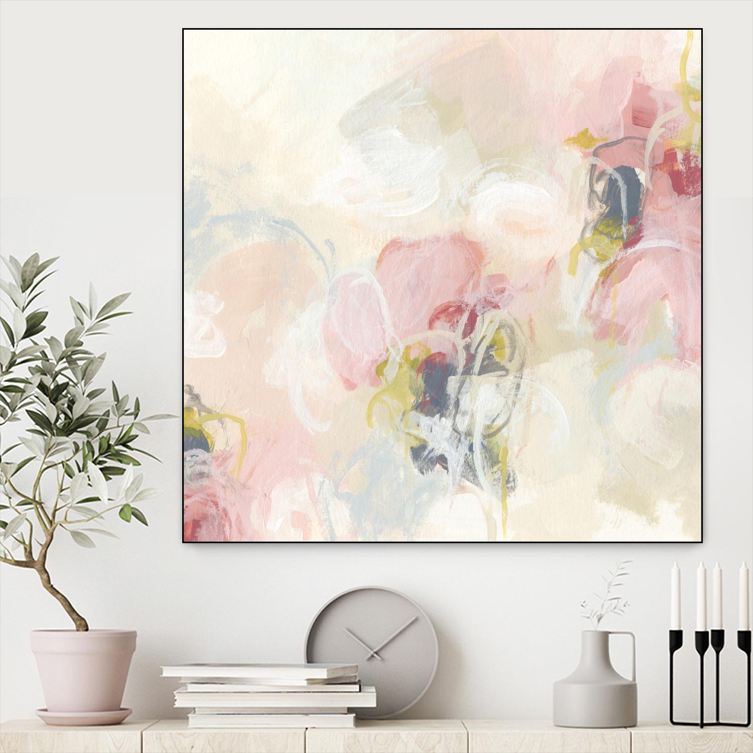 Cherry Blossom II by June Erica Vess on GIANT ART - pink abstract
