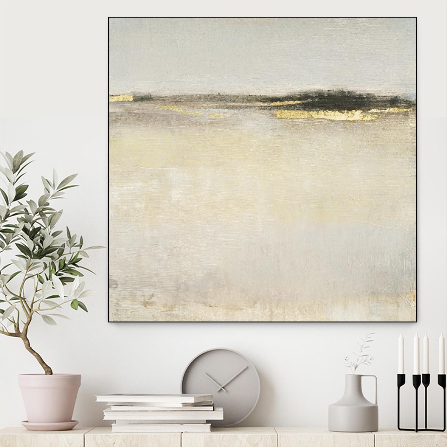 Embellished Subtle Scape I by Tim O'Tool on GIANT ART - gold abstract